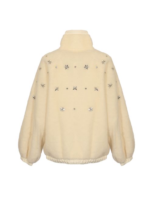 Bomber Graciana in pile con ricamo gioiello PINKO | 105976 A2YUZ15